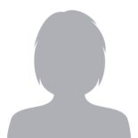 Female default avatar profile icon. Woman face silhouette person placeholder. Vector illustration.